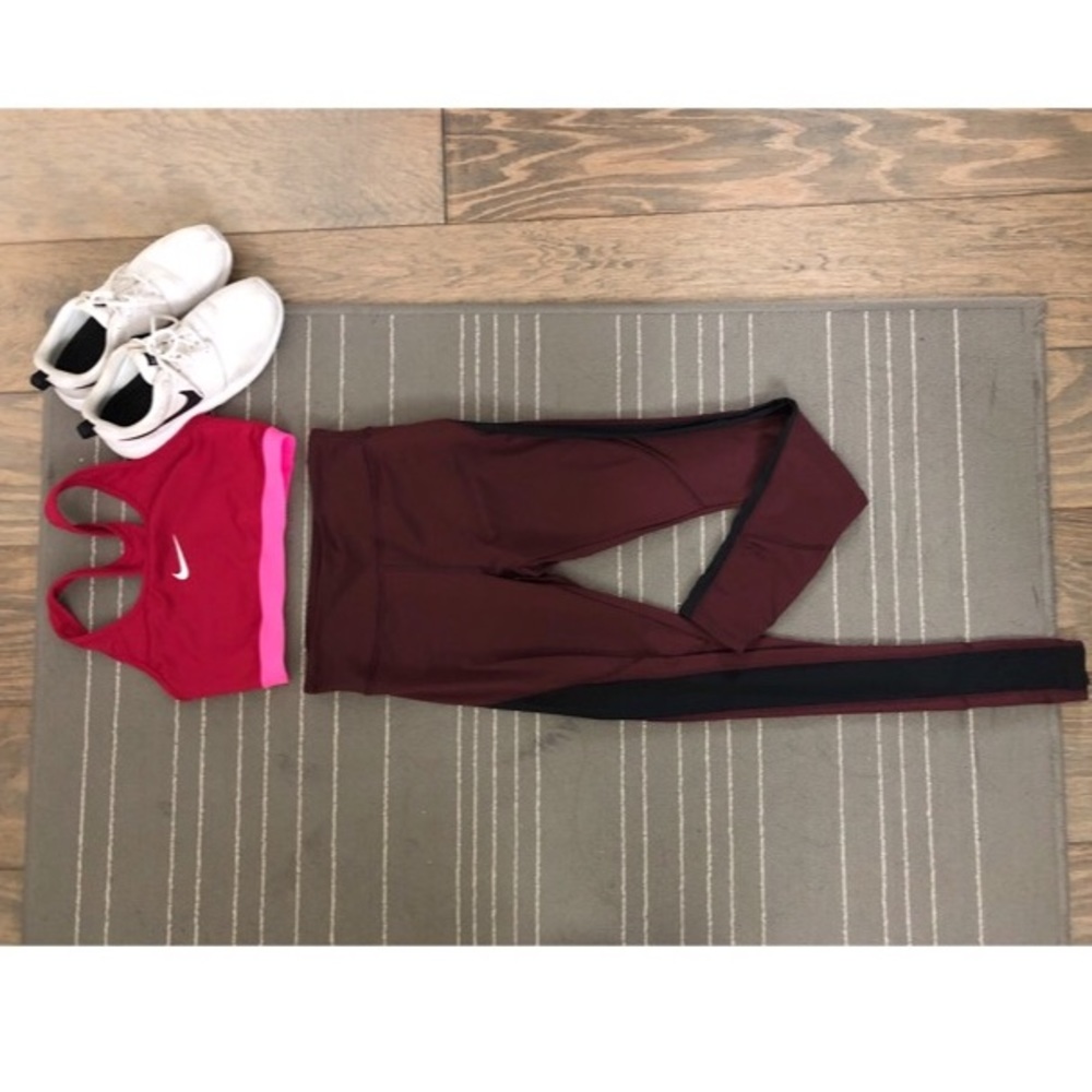 Burgundy Workout Pants